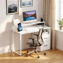 Load image into Gallery viewer, Tangkula  48" Computer Desk with 2 Storage Drawers &amp; Power Outlets