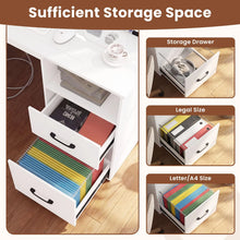 Load image into Gallery viewer, Tangkula  48" Computer Desk with 2 Storage Drawers &amp; Power Outlets