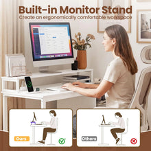 Load image into Gallery viewer, Tangkula  48" Computer Desk with 2 Storage Drawers &amp; Power Outlets
