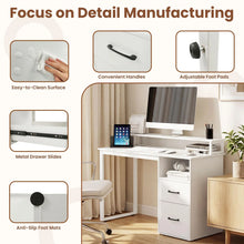 Load image into Gallery viewer, Tangkula  48" Computer Desk with 2 Storage Drawers &amp; Power Outlets