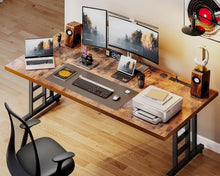 Load image into Gallery viewer, Coleshome 71 in Executive Desk with USB Ports, Large Computer Desk with Extra Thick, Long Mordern Office Desk, Workstation Business Furniture for Home Office, Vintage