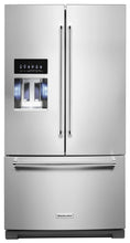 Load image into Gallery viewer, KitchenAid 26.8 Cu. ft. Standard-Depth French Door Refrigerator with Exterior Ice and Water Dispenser Stainless Steel