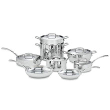 Load image into Gallery viewer, French Classic 13 - Piece Stainless Steel Cookware Set in Silver and Stainless Steel
