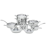 French Classic 13 - Piece Stainless Steel Cookware Set in Silver and Stainless Steel