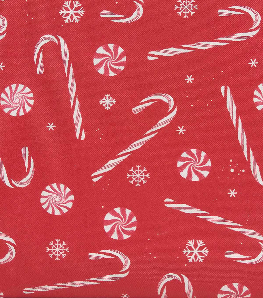 60" Christmas Candy Canes on Red Round Peva Tablecloth - Christmas Kitchen Decor & Entertaining - Seasons & Occasions